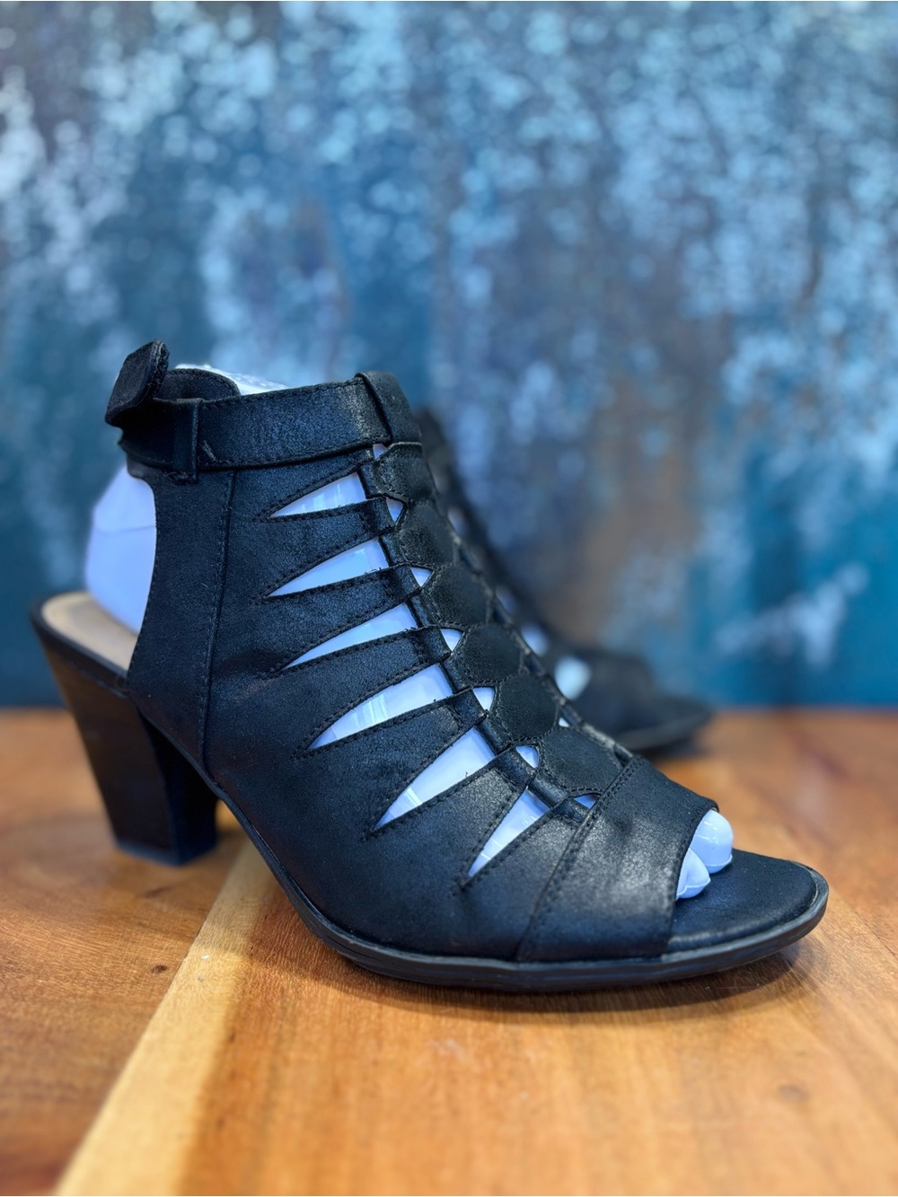Naturalizer Talan 2010’s Boho Gladiator Black Heels 8.5M